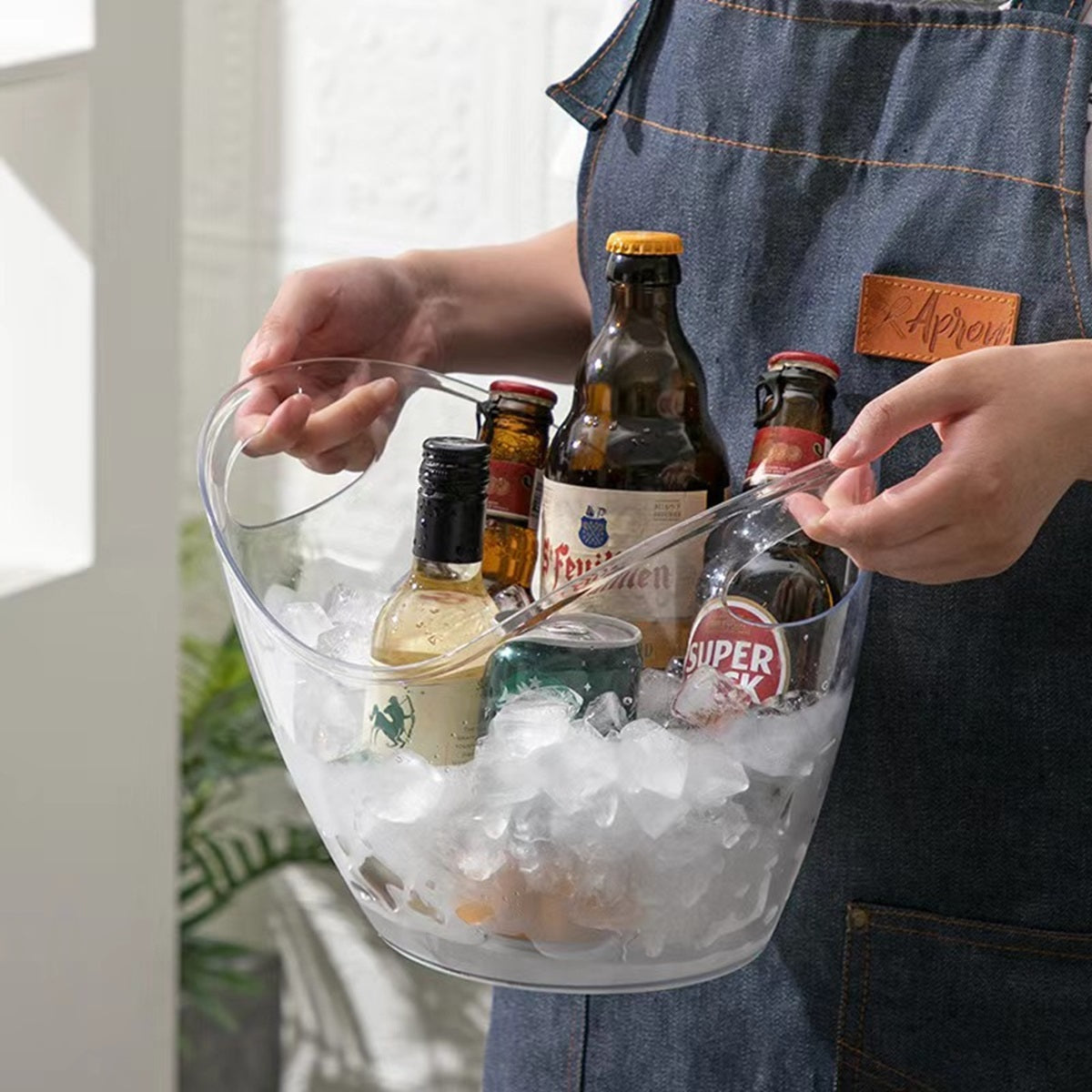 HUPSTL2322 Gallon Plastic Beer Ice Bucket