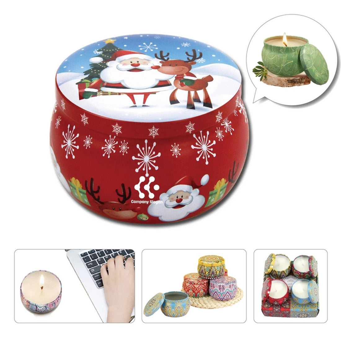 HUPSTL238 Christmas Scented Candles Single Or Set