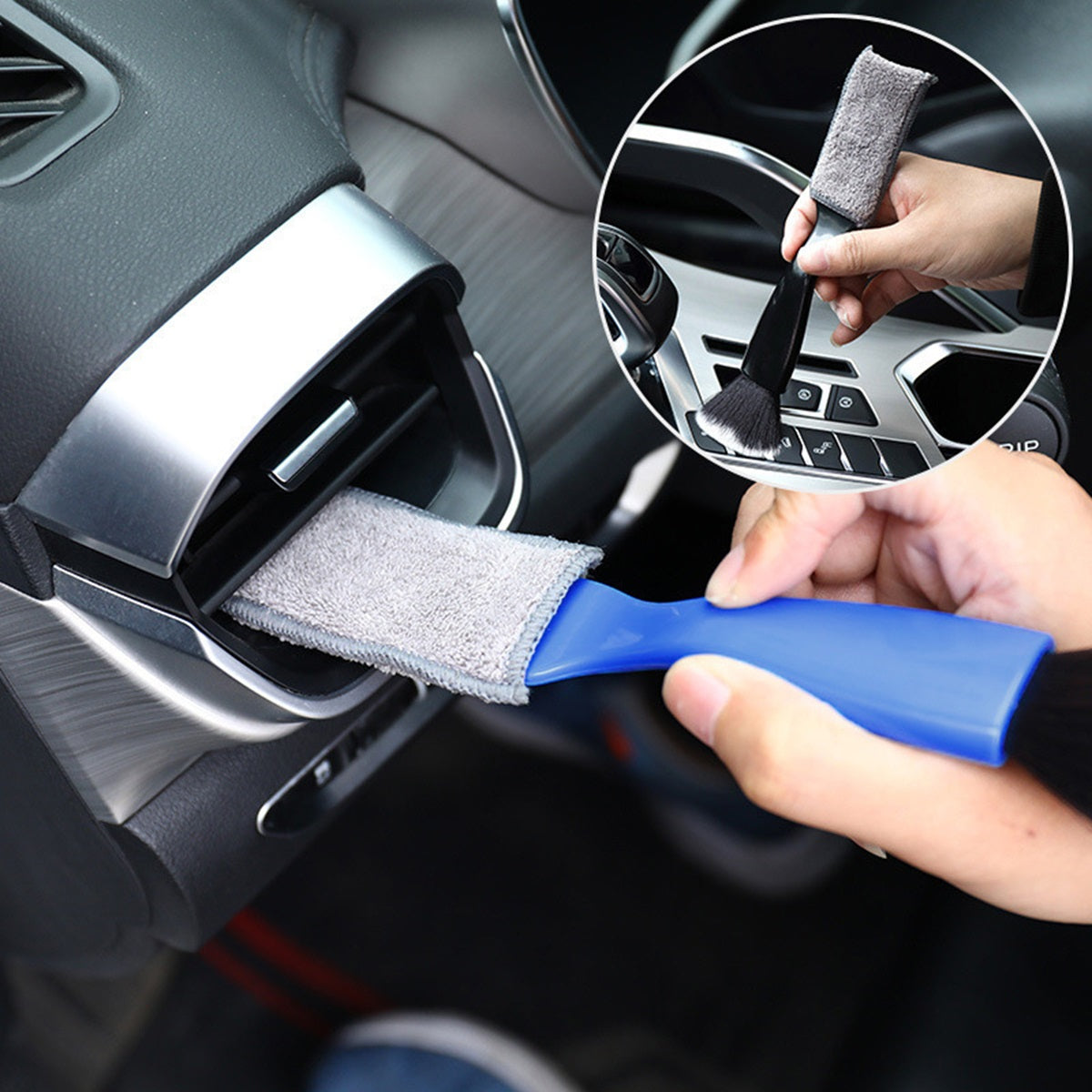 HUPSTL240 Double Ended Auto Interior Cleaning Brush