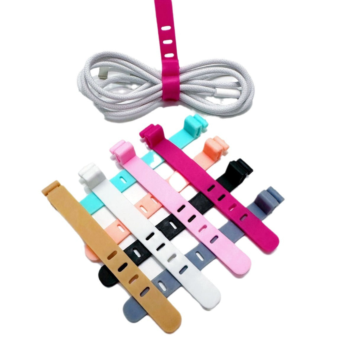 HUPSTL241 Silicone Magnetic Cable Ties