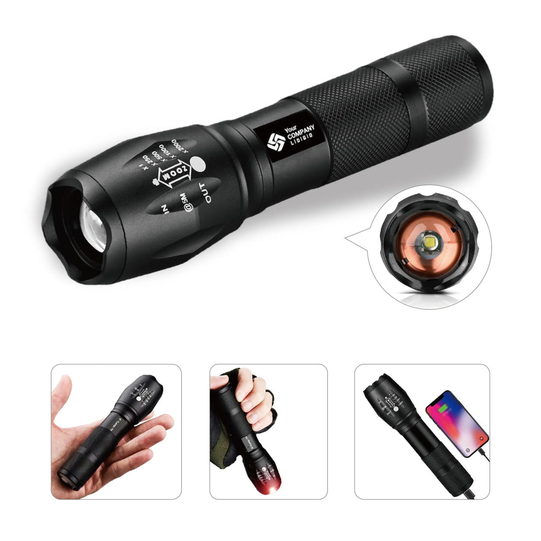 HUPSTL247 Aluminum Led Flashlight