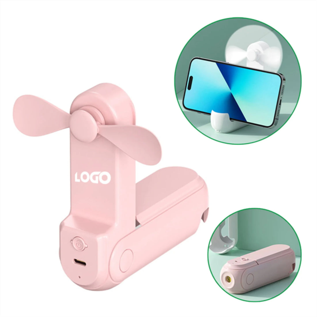 HUPSTL248 Portable USB Rechargeable Small Pocket Fan