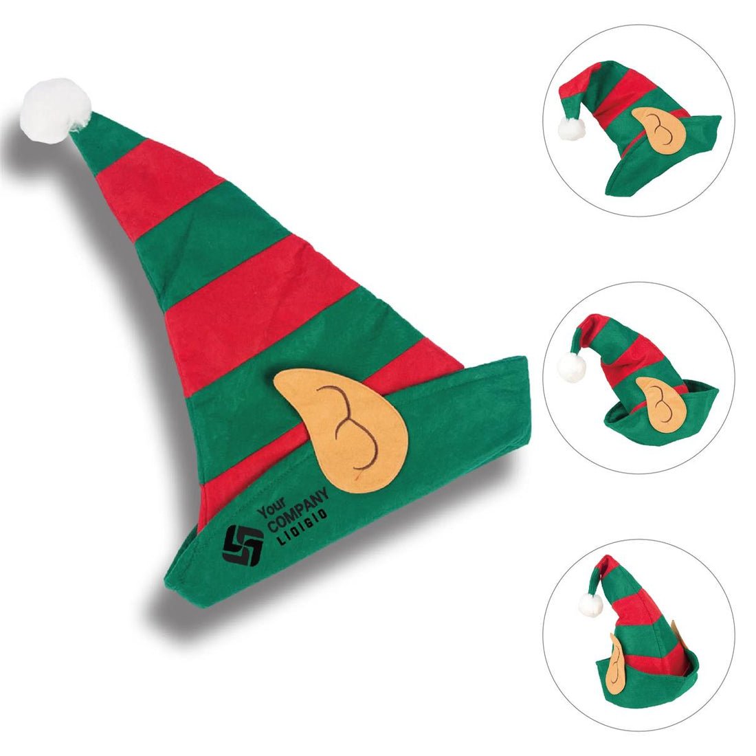 HUPSTL252 Fun Christmas Elf Ears Hat for Kids and Adults