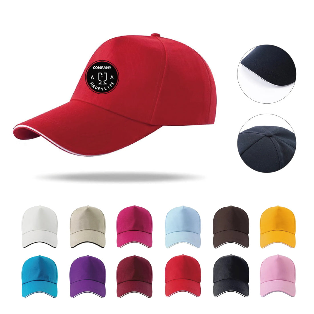 HUPSTL256 5 Panel Polyester Baseball Hat