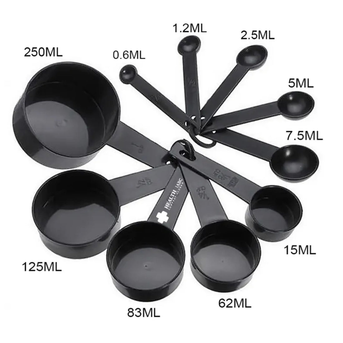 HUPSTL275 10-Piece Measuring Cups Spoons Set Kitchen Tools