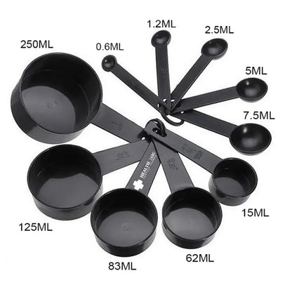 HUPSTL275 10-Piece Measuring Cups Spoons Set Kitchen Tools