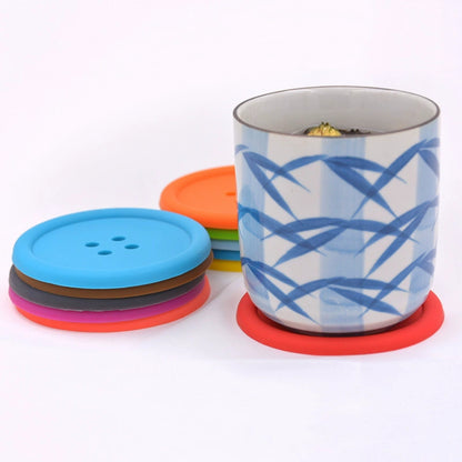 HUPSTL295 Silicone Button Coaster Drink Placemat