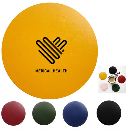 HUPSTL296 Pu Leather Round Coaster