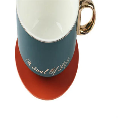 HUPSTL296 Pu Leather Round Coaster