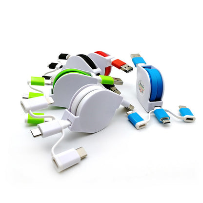 HUPSTL308 Portable 3-In-1 Retractable Charge Cable