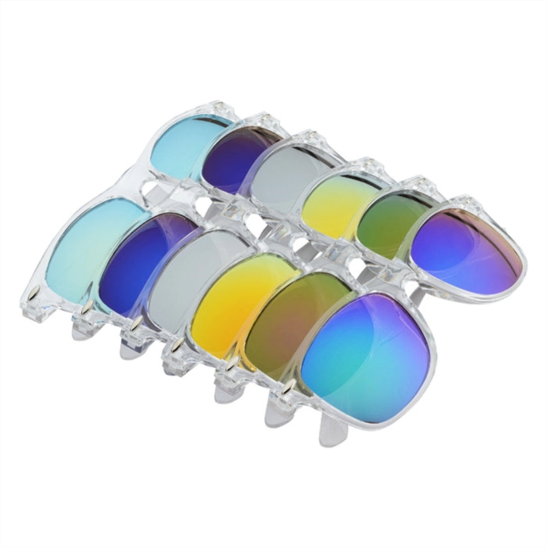 HUPSTL323 Crystalline Mirrored Malibu Sunglasses