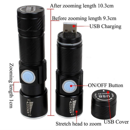 HUPSTL337 USB Rechargeable Flashlight