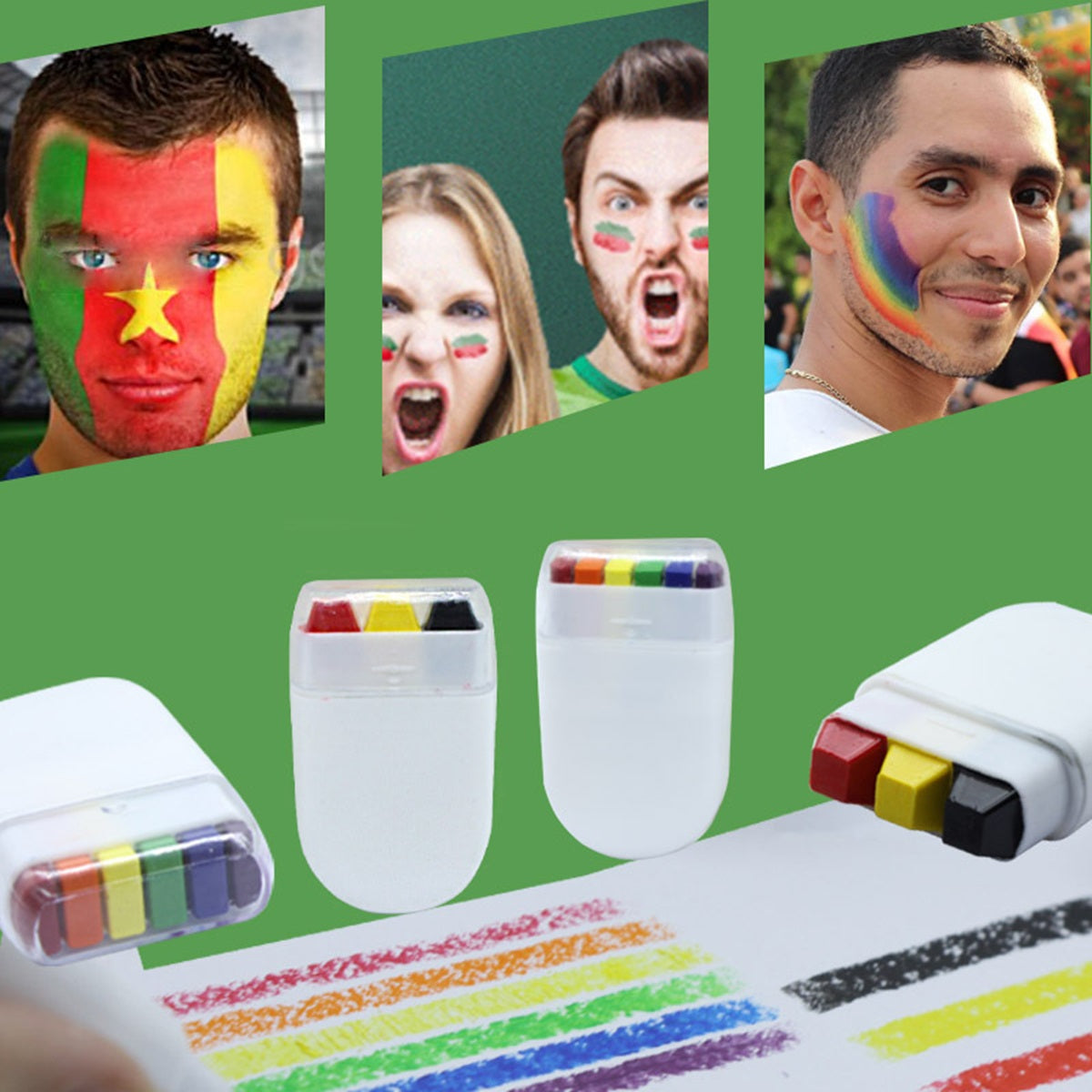 HUPSTL363 Portable National Flag Face Paint