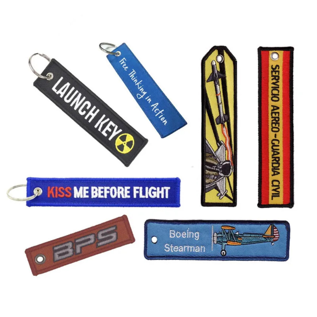 HUPSTL373 Bevel Edge Embroider Keychain