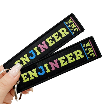 HUPSTL373 Bevel Edge Embroider Keychain