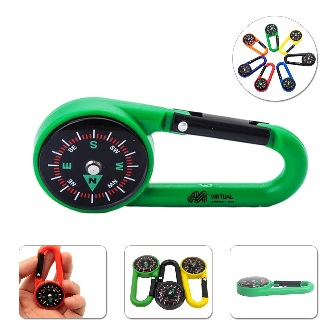 HUPSTL381 Compass With Carabiner