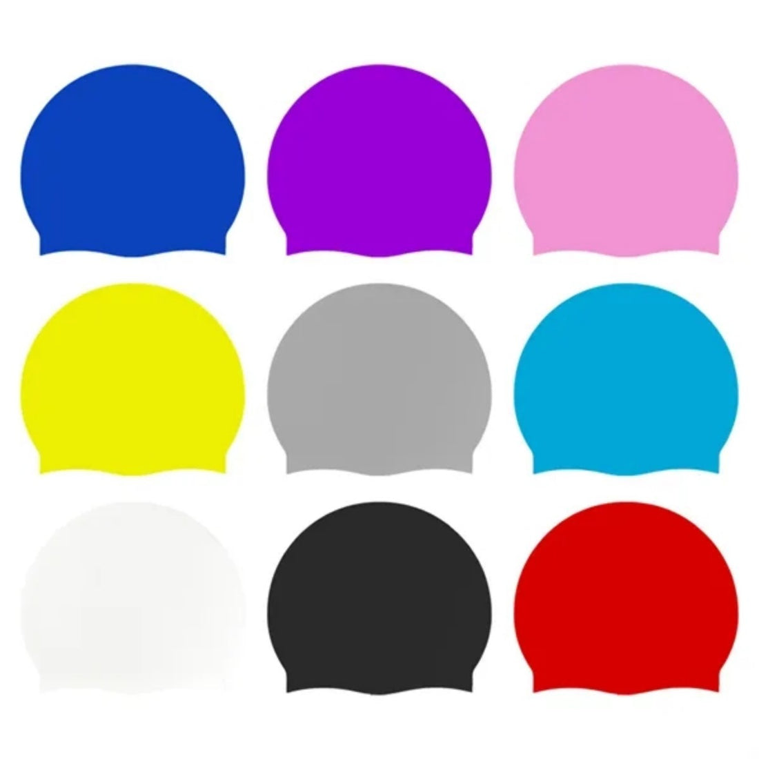 HUPSTL529 Silicone Swim Caps for Adults