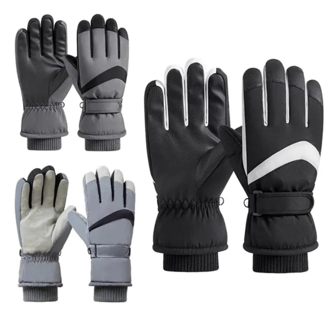 HUPSTL543Thick Ski Gloves Warm, Non-slip And Waterproof Touch Screen