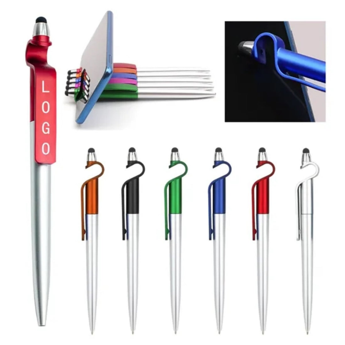 HUPSTL556 Slim Touch Screen Ballpoint Pen For 3-In-1 Phone Stand