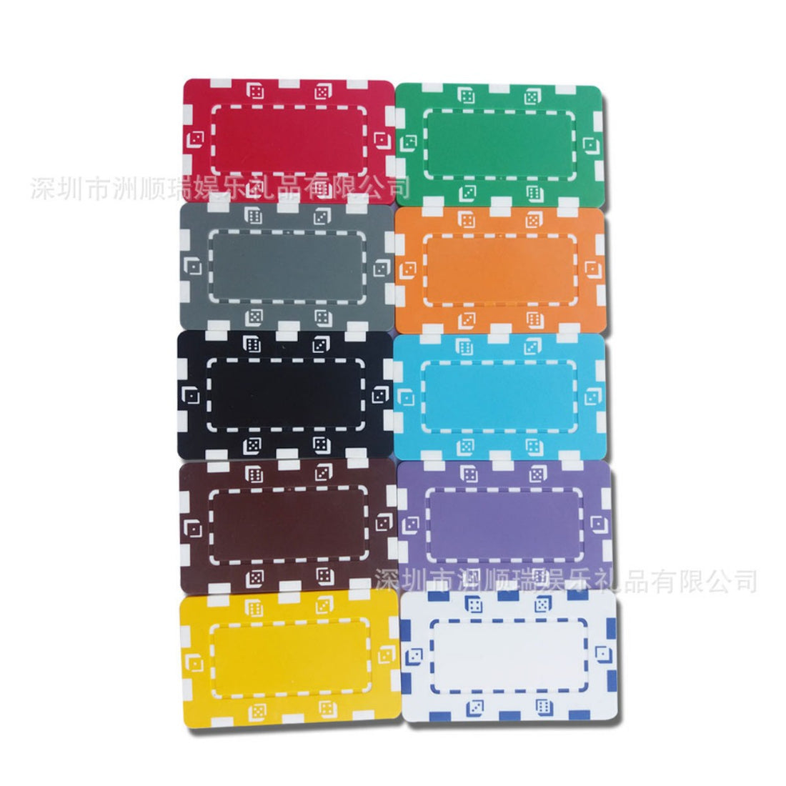 HUPSTL587Abs Poker Chip Rectangular