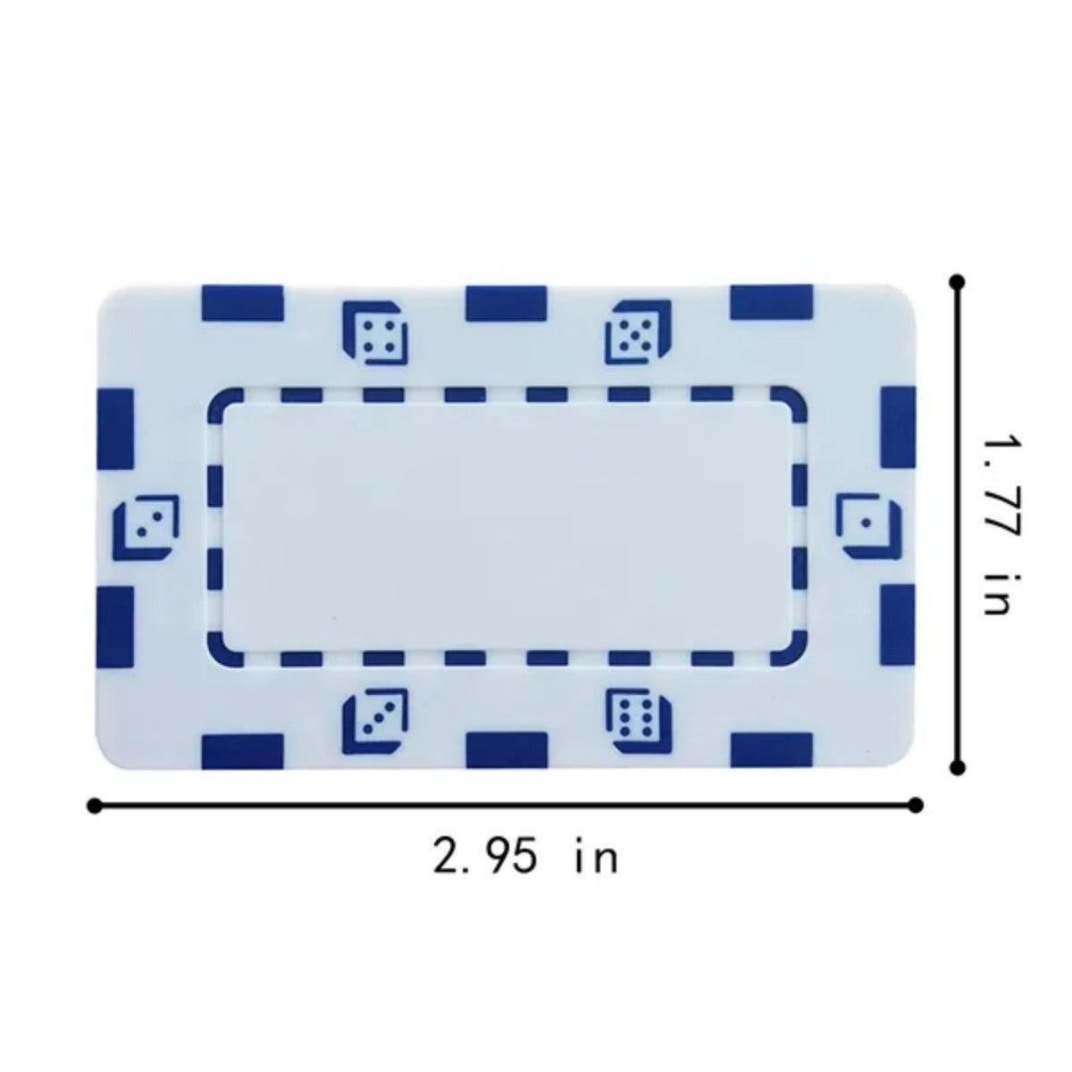 HUPSTL587Abs Poker Chip Rectangular