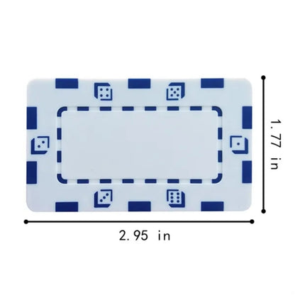 HUPSTL587Abs Poker Chip Rectangular