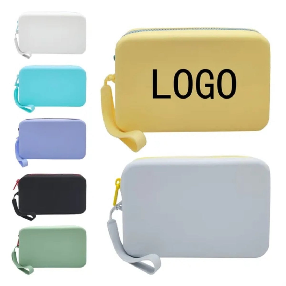HUPSTL624Silicone Makeup Bag Portable Zipper Storage