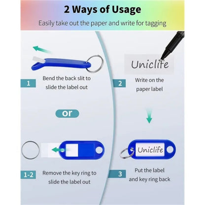 Key Tags With Ring And Label Window | HUPSTL629