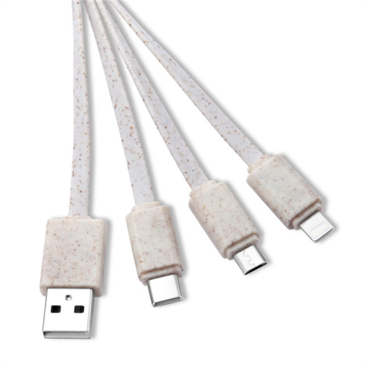 HUPSTL6373 In 1 Bamboo Phone Stand Charging Cable Keychain