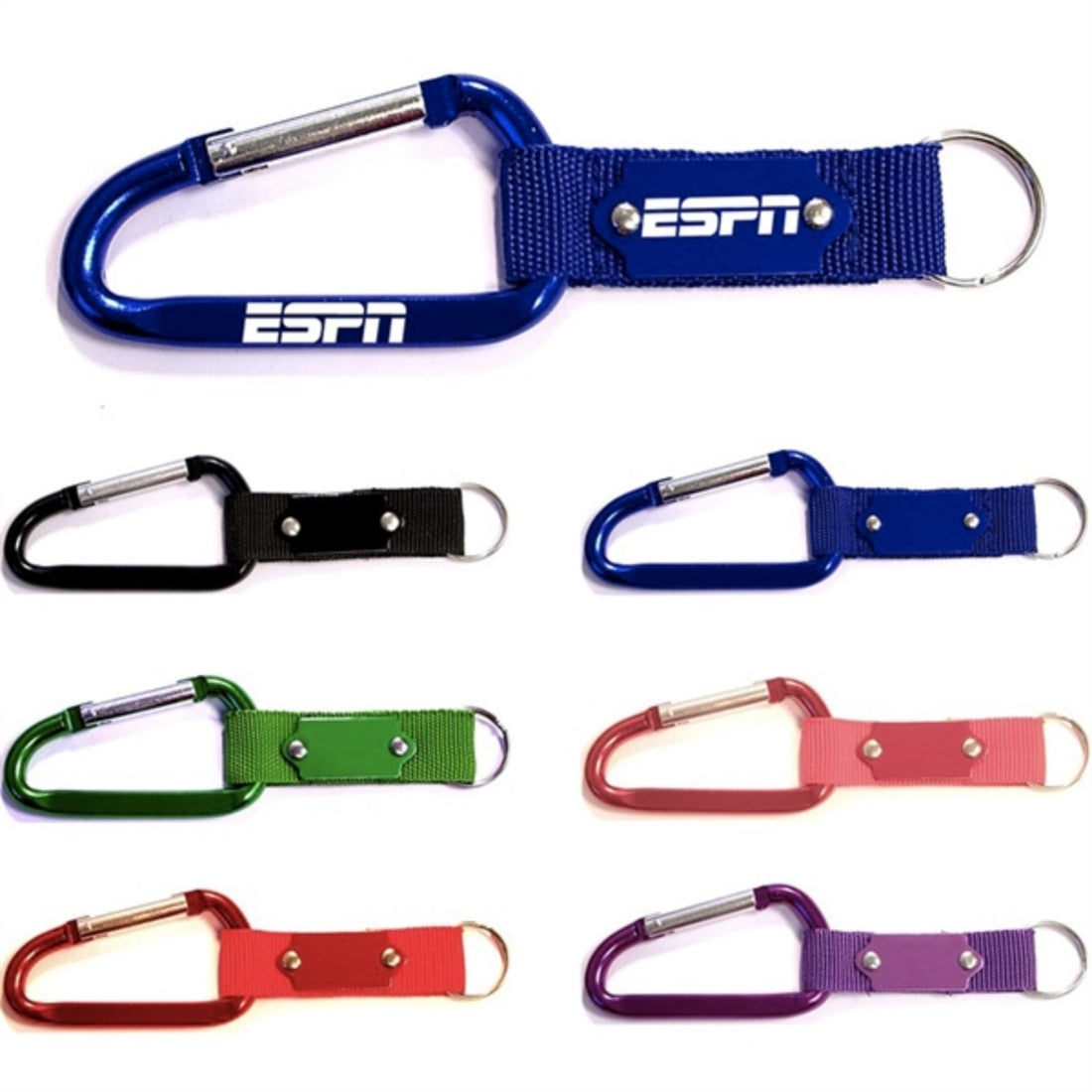 HUPSTL641Carabiner With Strap And Metal Plate