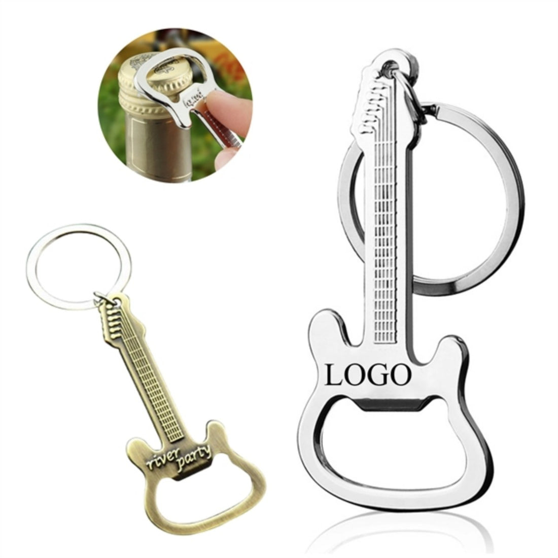 HUPSTL642Guitar Bottle Opener Keychain