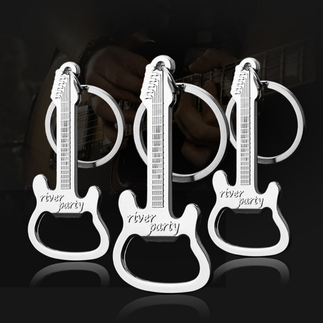 HUPSTL642Guitar Bottle Opener Keychain