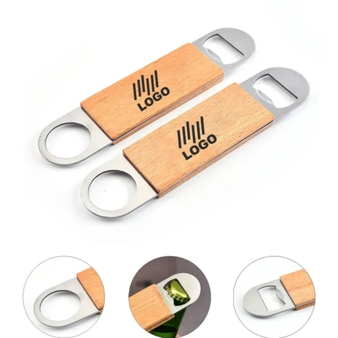 HUPSTL652Portable Wood Bottle Opener