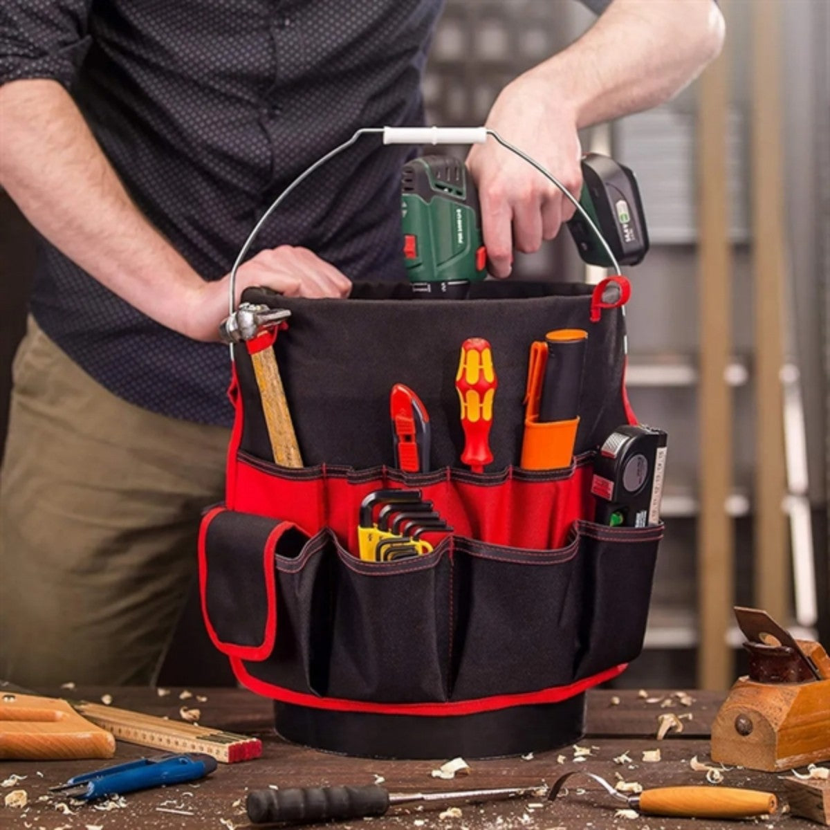 HUPSTL712 Custom Multipurpose Garden Tool Bucket Bag Organizer