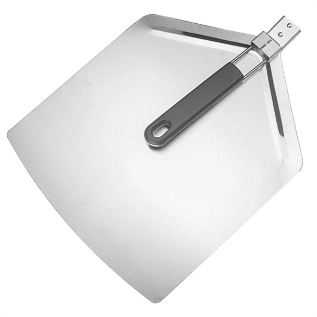 HUPSTL735 Stainless Steel Metal Pizza Paddle With Folding Handle
