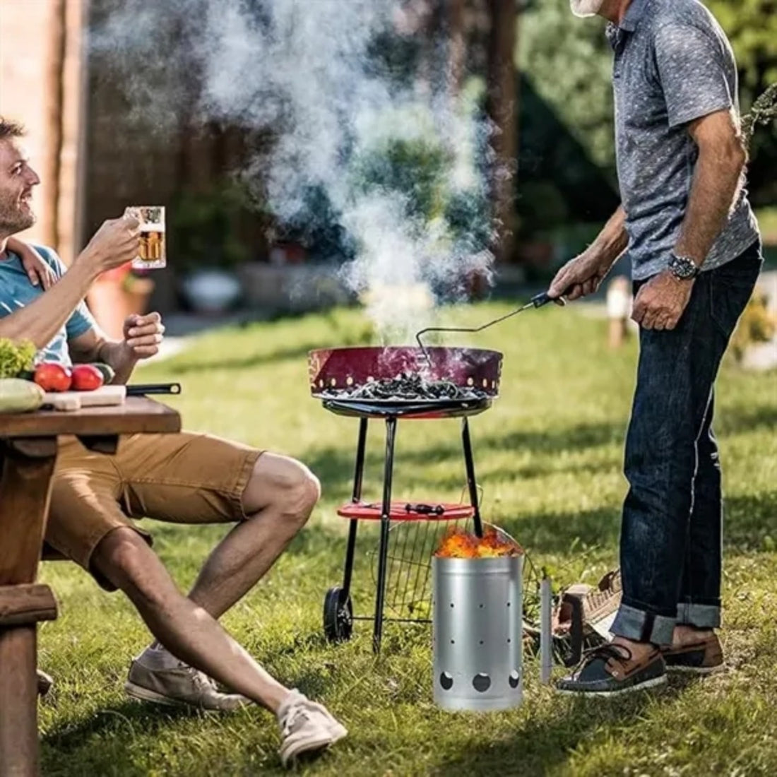 HUPSTL743 Charcoal Chimney Starter,Suitable For Barbecue Grills