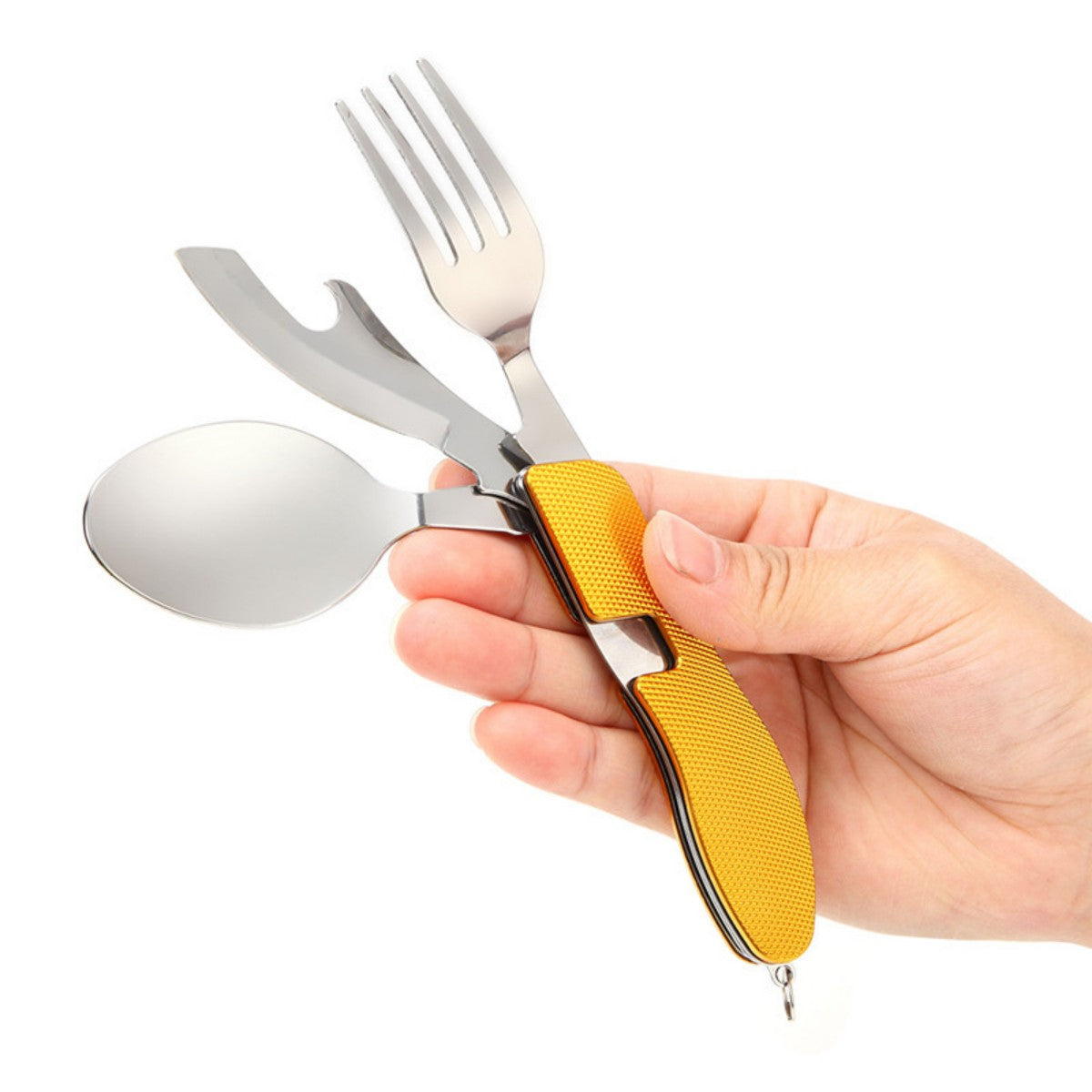 HUPSTL749 Multi-function stainless steel foldable fork spoon knife