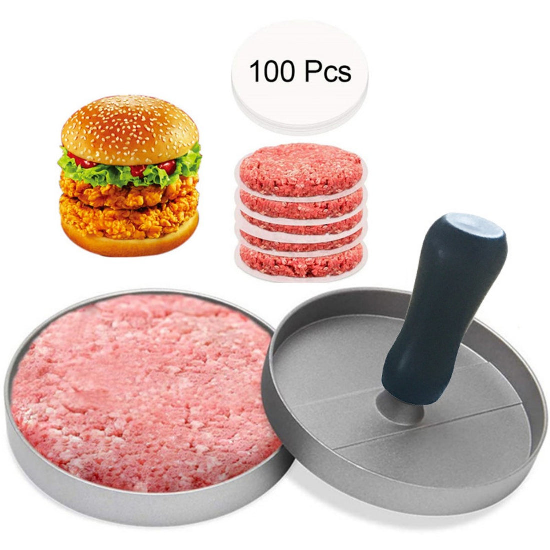 HUPSTL750 Kitchen Portable Meatloaf Burger Press