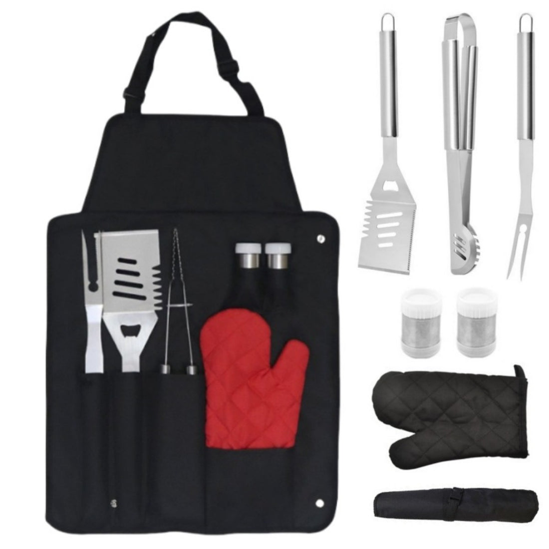 HUPSTL751 7 Pieces BBQ Tool with Apron