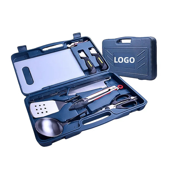 HUPSTL777 10 Pieces Stainless Steel Grill Tool Set