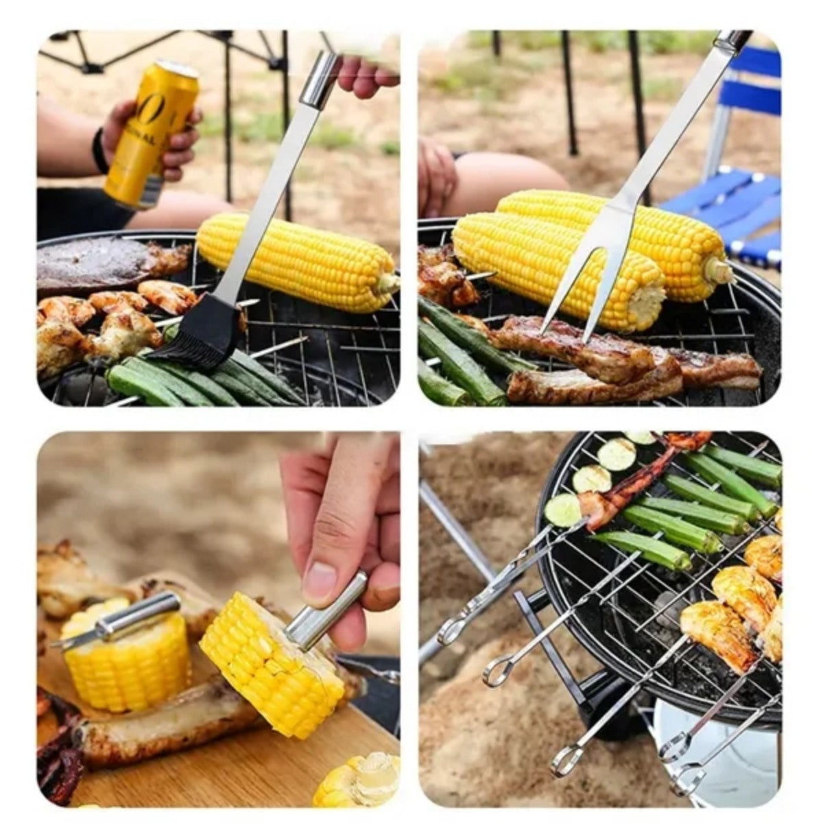 HUPSTL798 Stainless Steel BBQ Tool Set