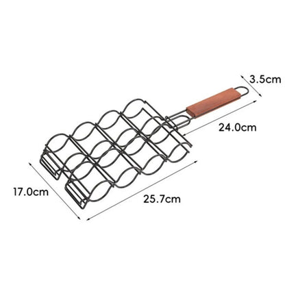 HUPSTL799 Grilled Corn Rack Kabob,Foldable Grill Barbecue Wire Frame