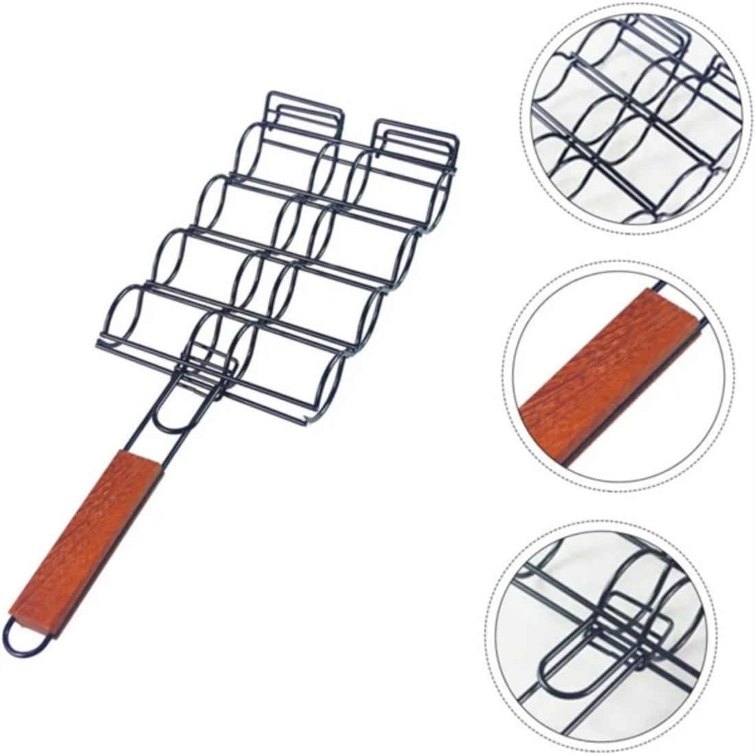 HUPSTL799 Grilled Corn Rack Kabob,Foldable Grill Barbecue Wire Frame