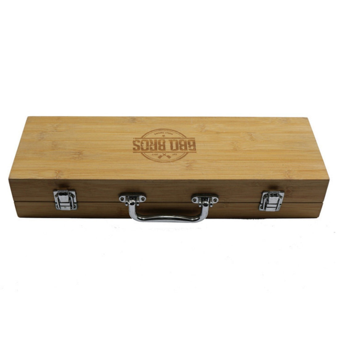HUPSTL804 Bamboo BBQ Set with Case