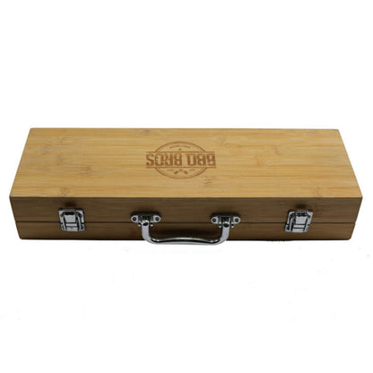 HUPSTL804 Bamboo BBQ Set with Case