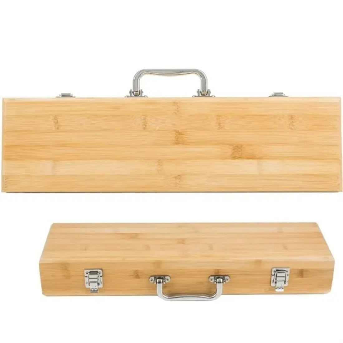 HUPSTL821 Bamboo BBQ Set with Case