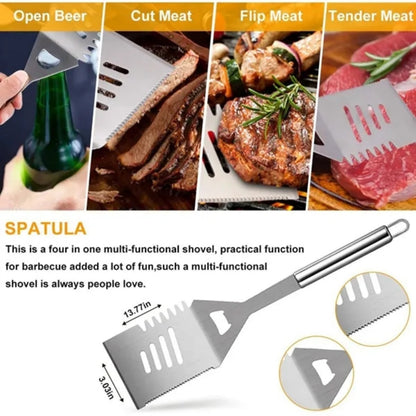 HUPSTL845 Outdoor portable bbq apron grill 11 pieces combination set