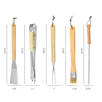HUPSTL857 Portable Barbecue Grill Tools Set