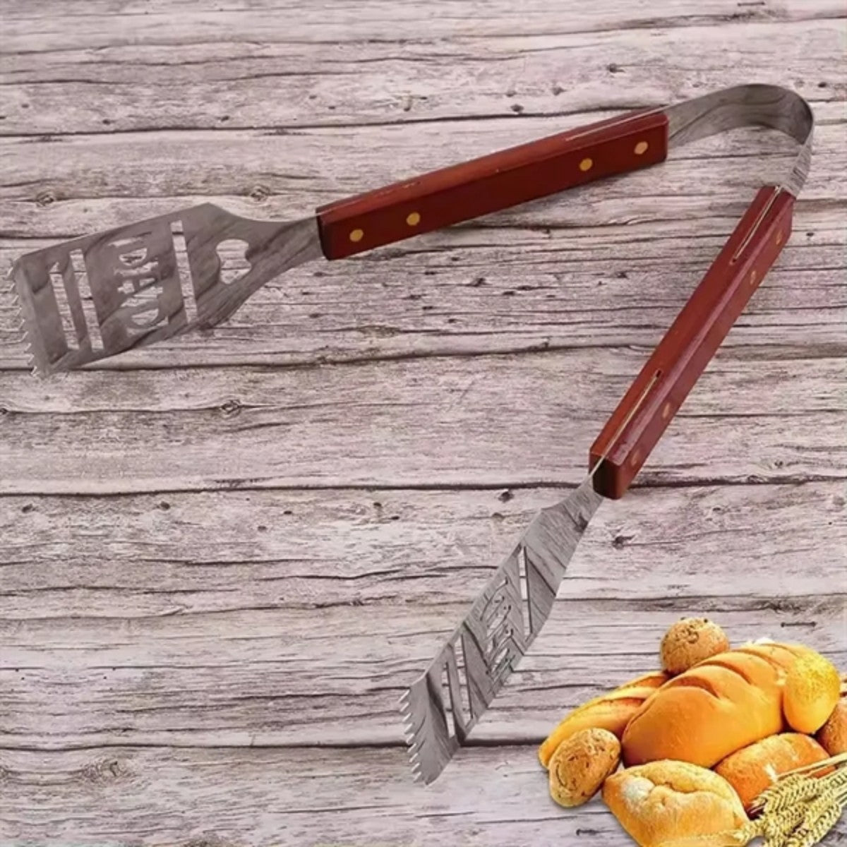 HUPSTL858 Stainless Steel-BBQ Barbecue Tongs