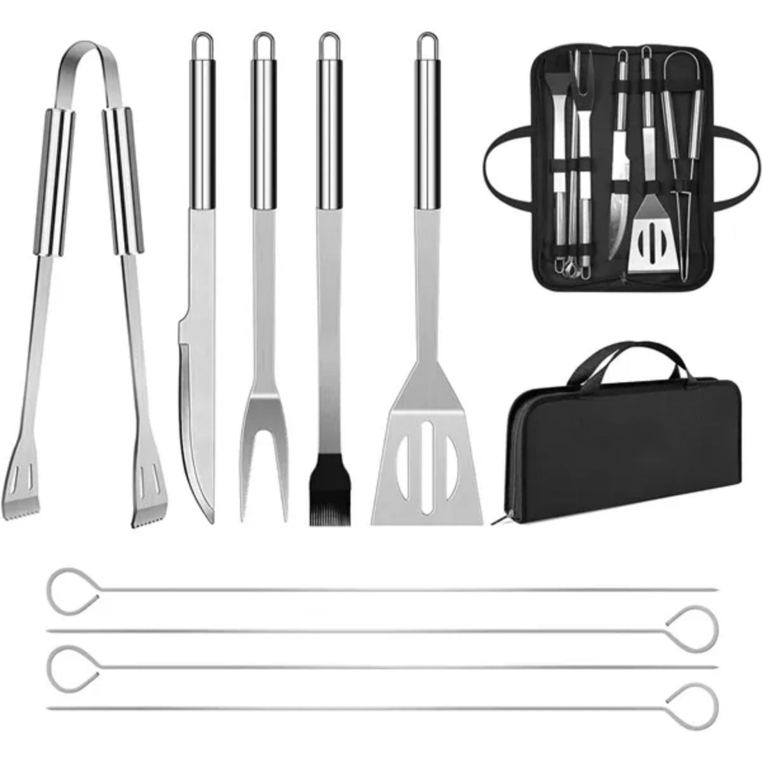 HUPSTL862 BBQ Utensil Set Stainless Steel Professional Barbecue